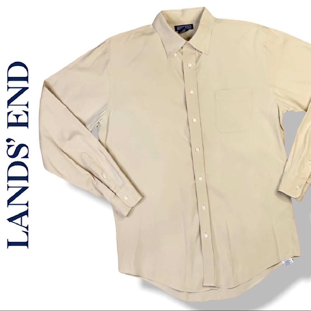 Men’s Land’s End Dress Shirt 16 1/2  37 Tall